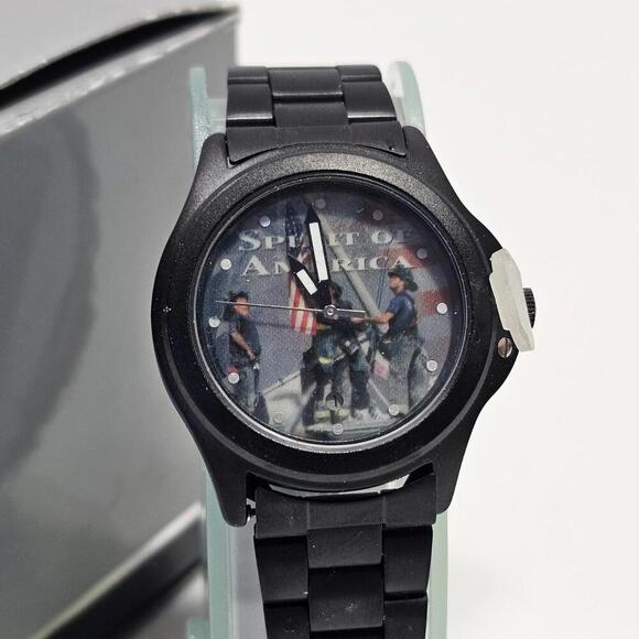 Vintage 9/11 Spirit Of America Commemorative Timex Expedition Watch Black Metal main image 5